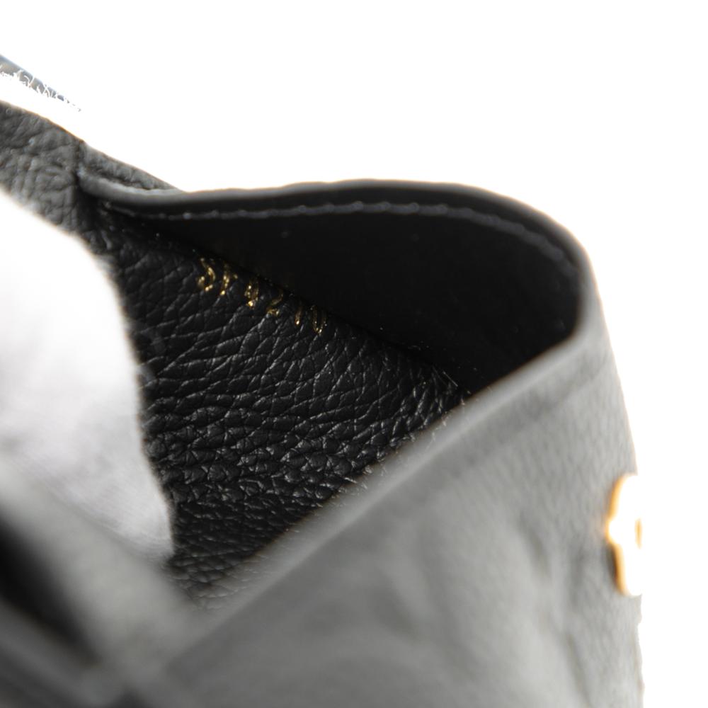 Louis Vuitton B Louis Vuitton Black Monogram Empreinte Leather Recto Verso Card Holder France