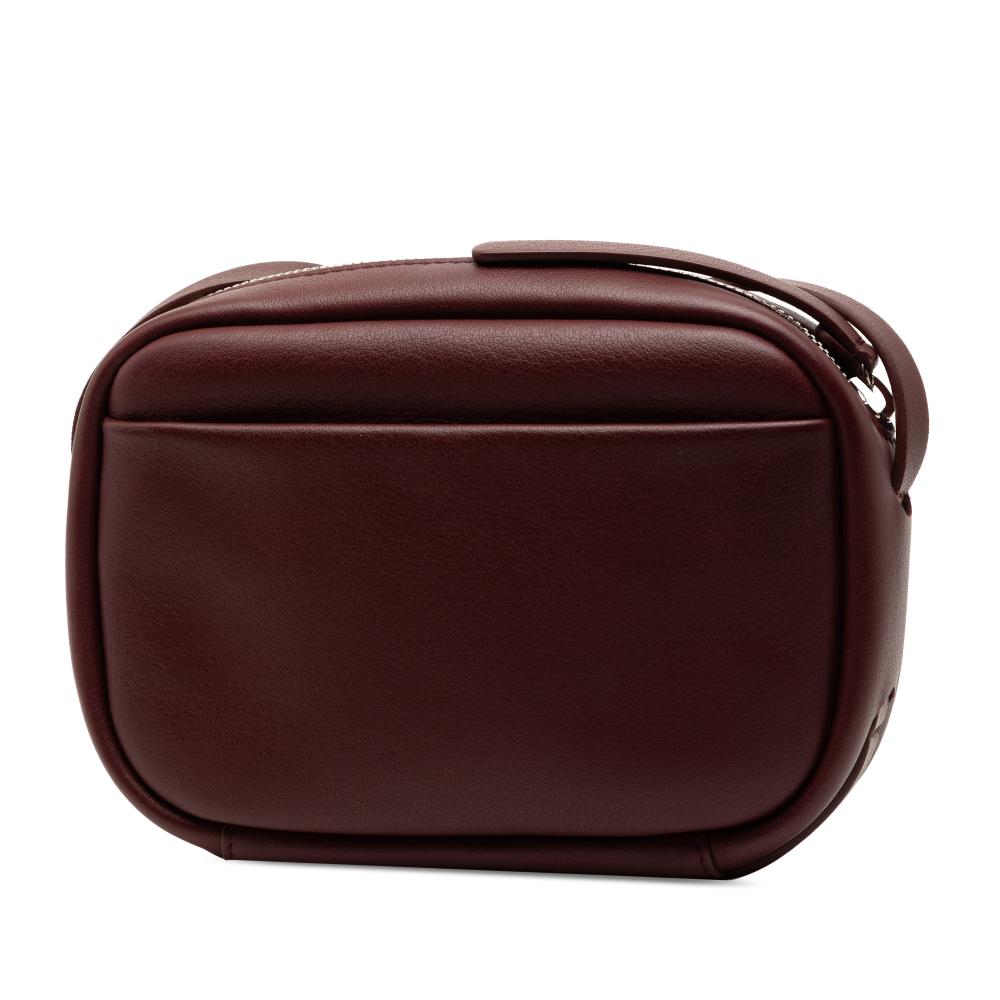 Balenciaga B Balenciaga Red Burgundy Calf Leather XS Everyday Camera Bag Italy