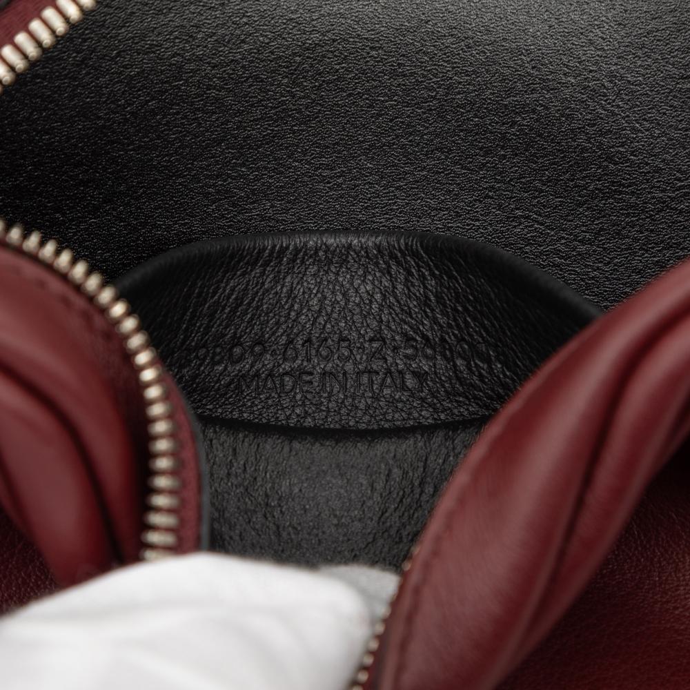 Balenciaga B Balenciaga Red Burgundy Calf Leather XS Everyday Camera Bag Italy