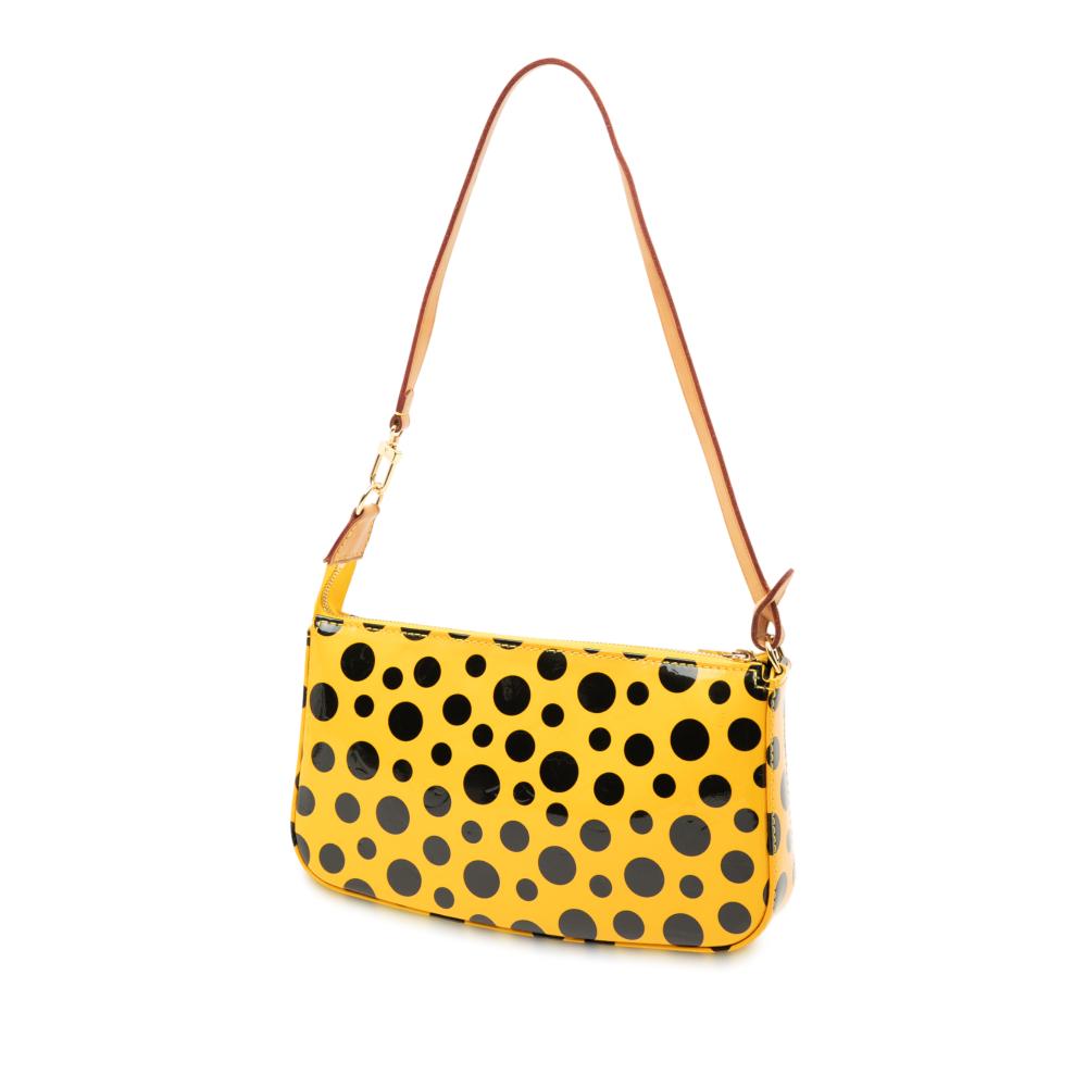 Louis Vuitton Yellow Yayoi Kusama Monogram Vernis Dots Infinity Pochette Accessoires France