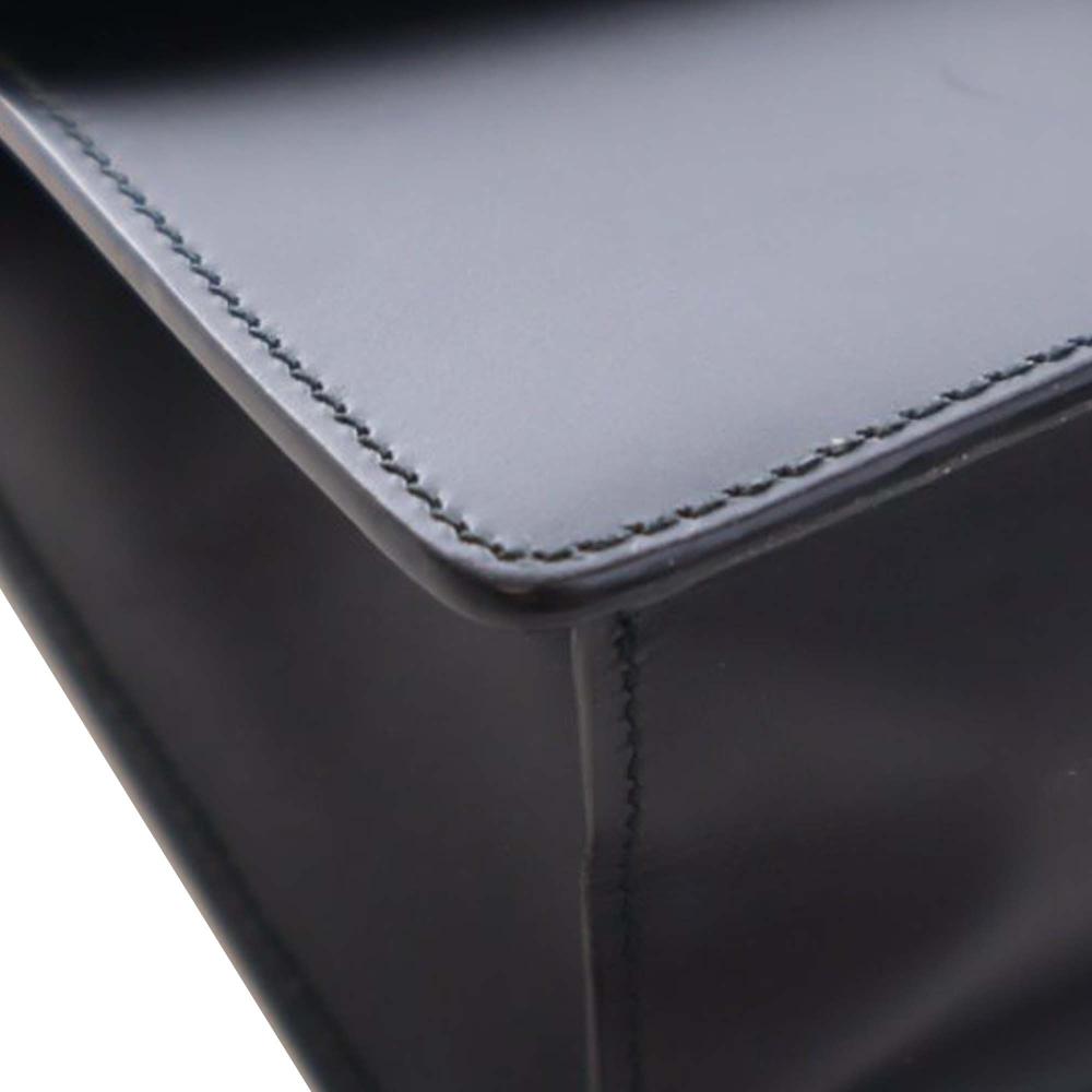 Gucci AB Gucci Black Calf Leather Small Sylvie Web Satchel Italy