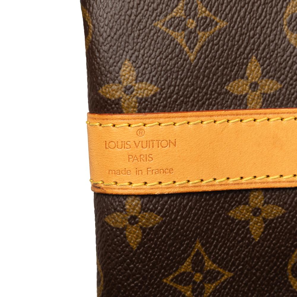 Louis Vuitton B Louis Vuitton Brown Monogram Canvas Fabric Monogram Keepall Bandouliere 60 France