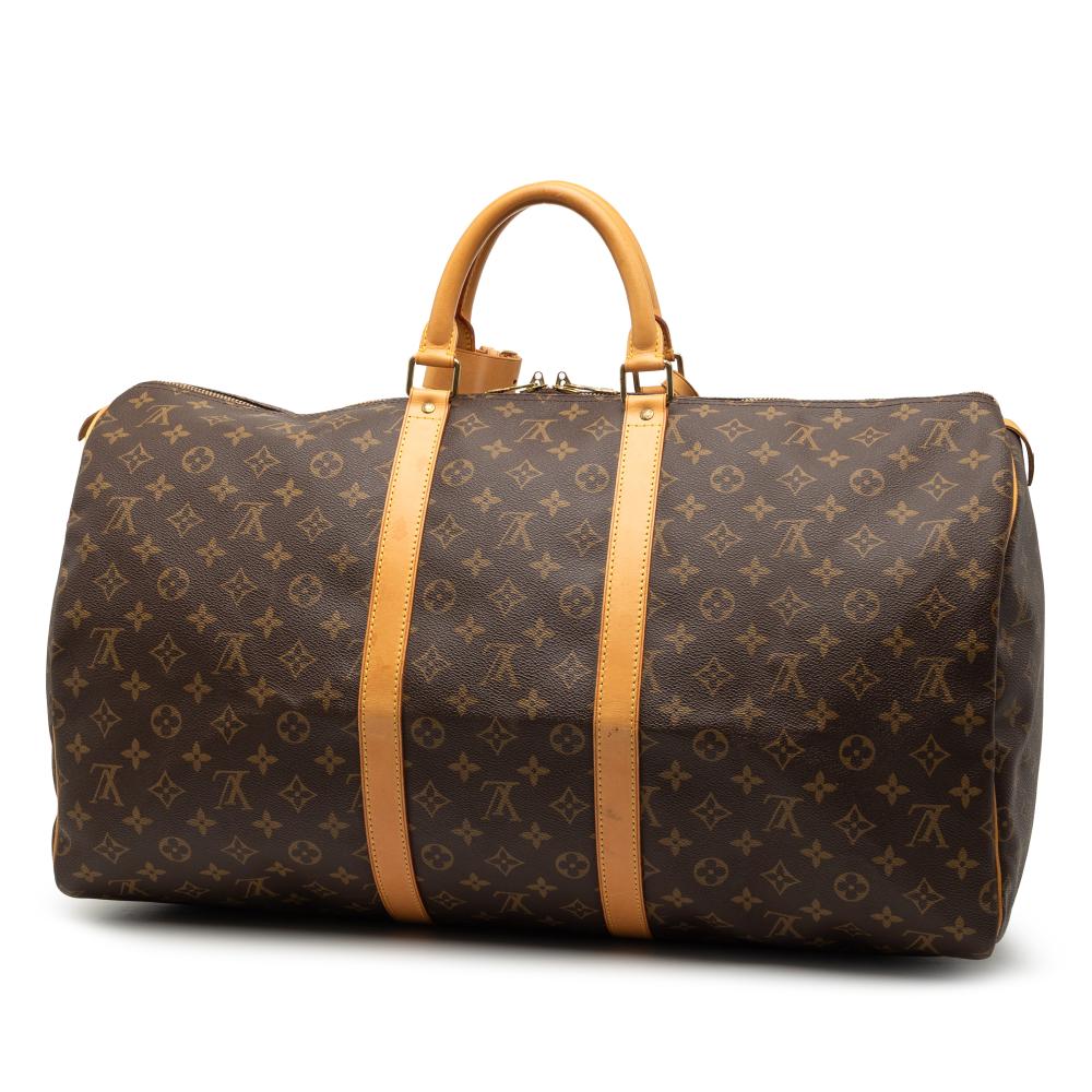 Louis Vuitton B Louis Vuitton Brown Monogram Canvas Fabric Monogram Keepall 55 France