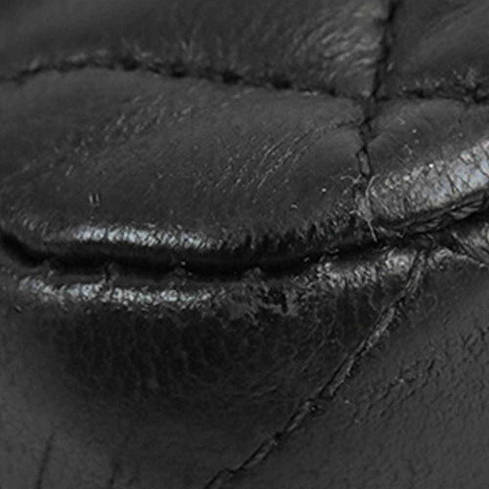 Chanel B Chanel Black Lambskin Leather Leather Medium Classic Lambskin Double Flap France