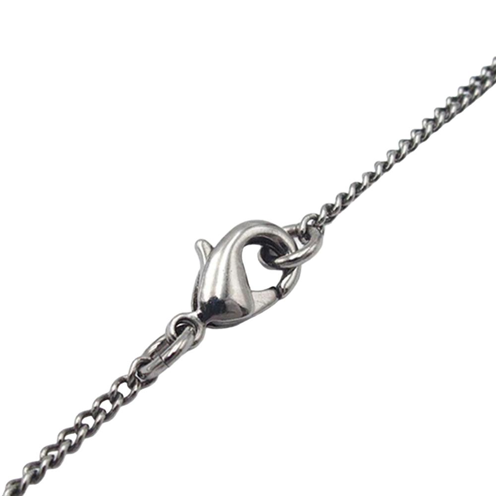 Chanel AB Chanel Silver Silver Metal CC Plated Star Crystal Pendant Necklace Italy