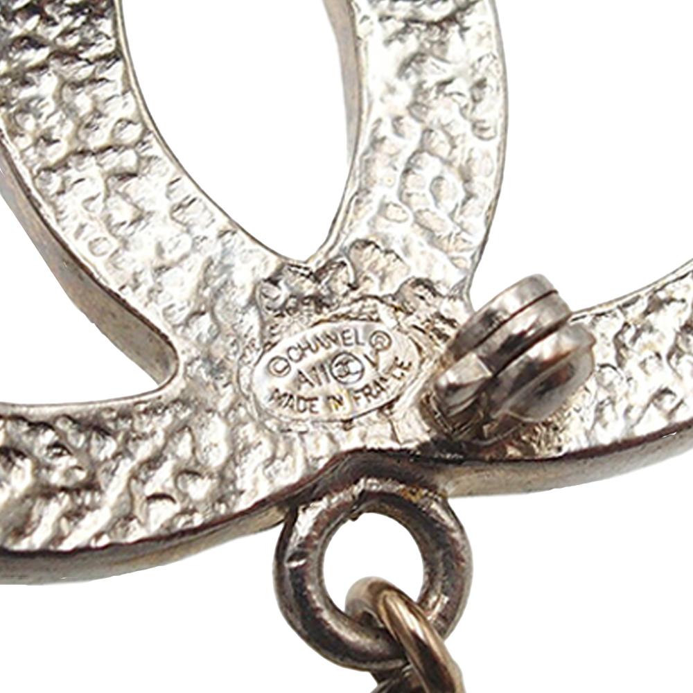 Chanel B Chanel Gold with White Pearl Gold Plated Metal CC Faux Pearl Brooch France