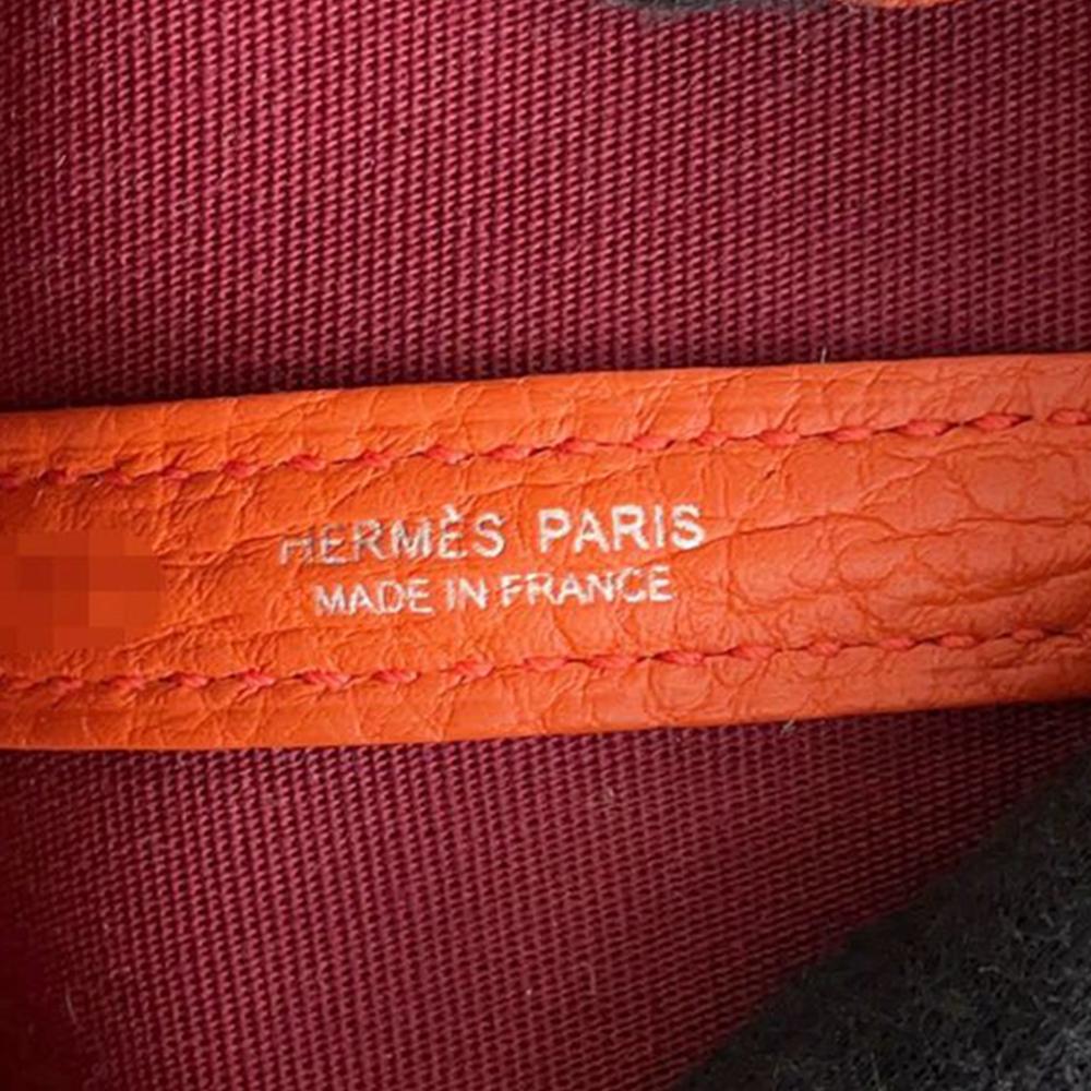 Hermès AB Hermès Red Burgundy Canvas Fabric Toile and Negonda Garden Party 30 France