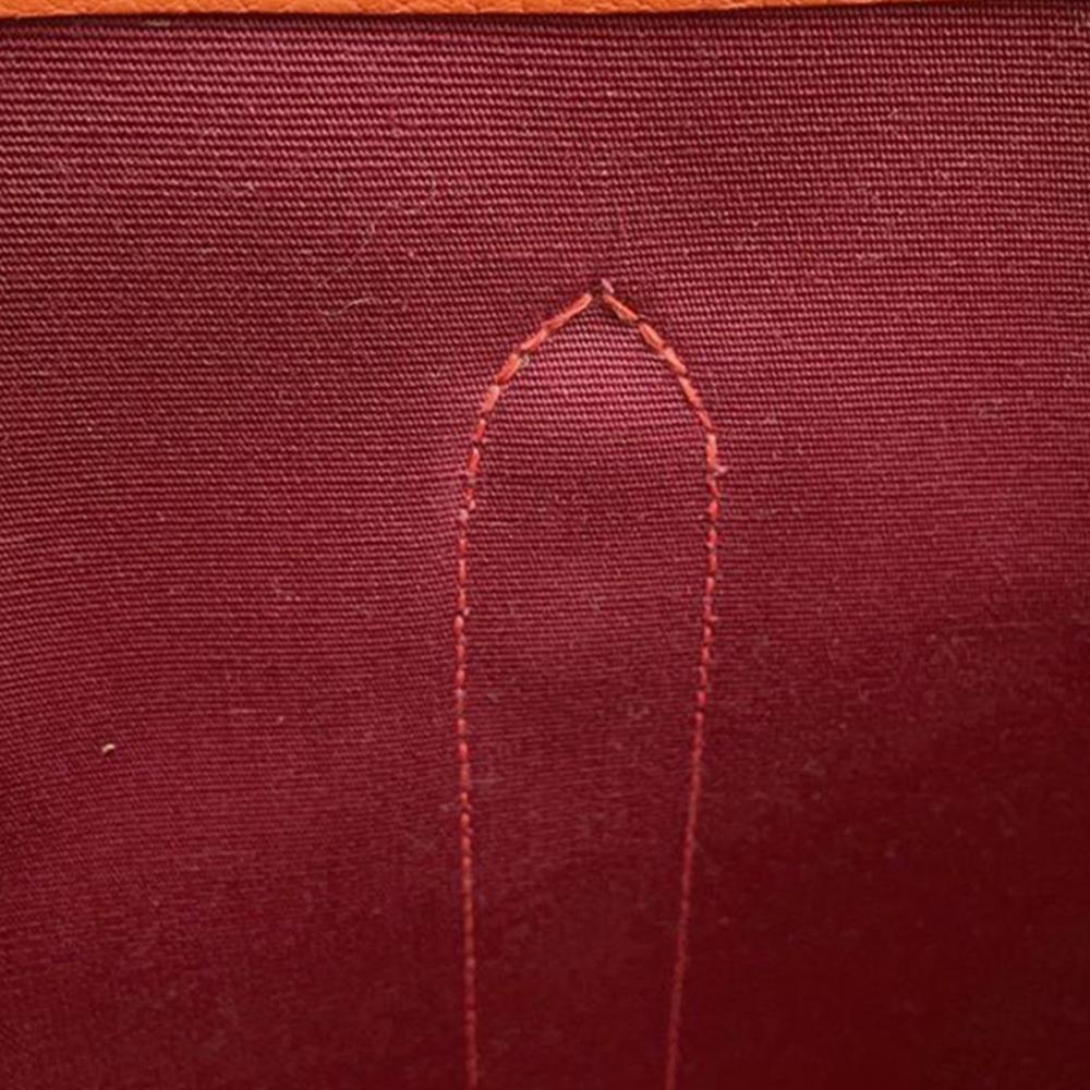 Hermès AB Hermès Red Burgundy Canvas Fabric Toile and Negonda Garden Party 30 France