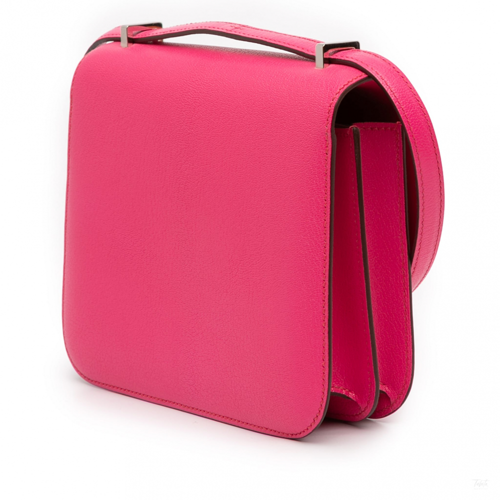 Hermès Constance 18 Chèvre Mysore Leather Shoulder Bag Rose Tyrien