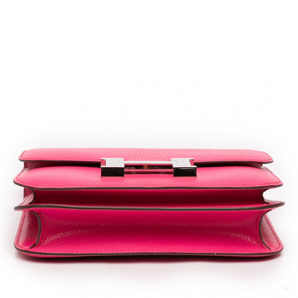 Hermès Constance 18 Chèvre Mysore Leather Shoulder Bag Rose Tyrien
