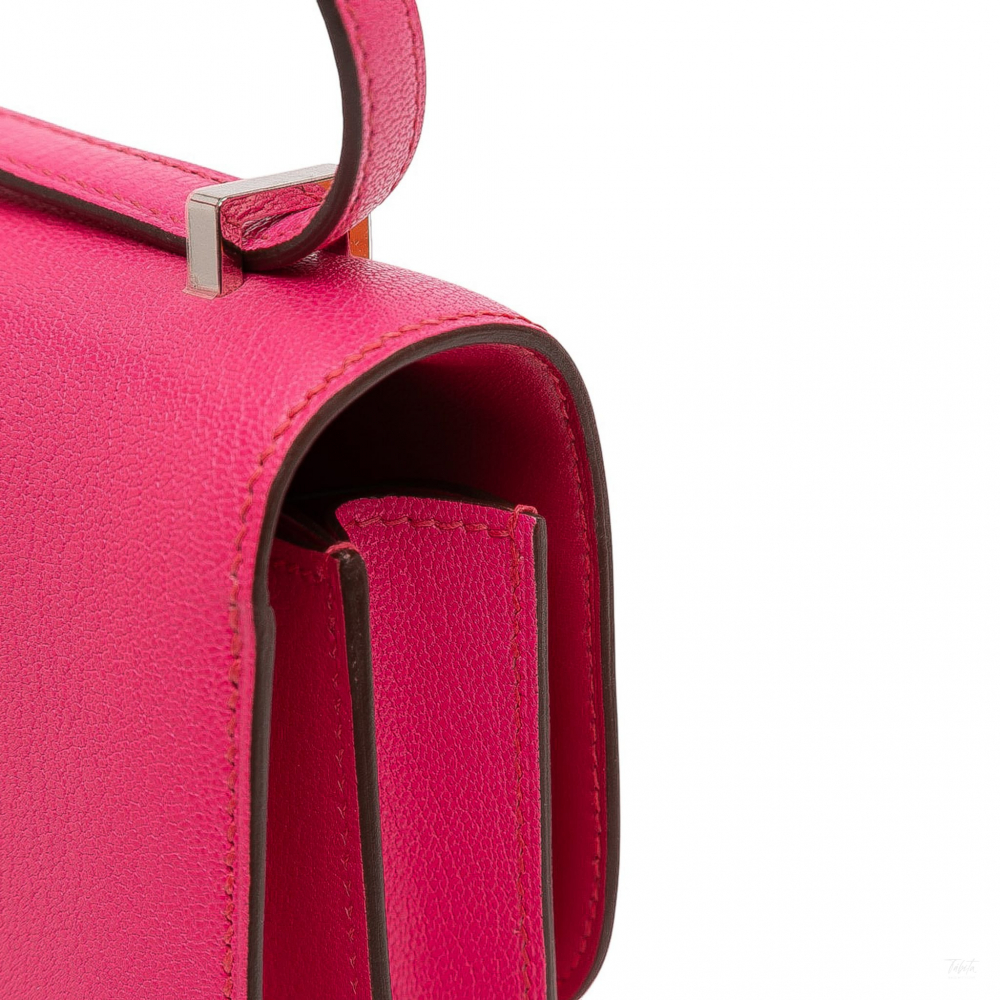 Hermès Constance 18 Chèvre Mysore Leather Shoulder Bag Rose Tyrien