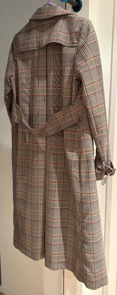Sandro Checked trench coat