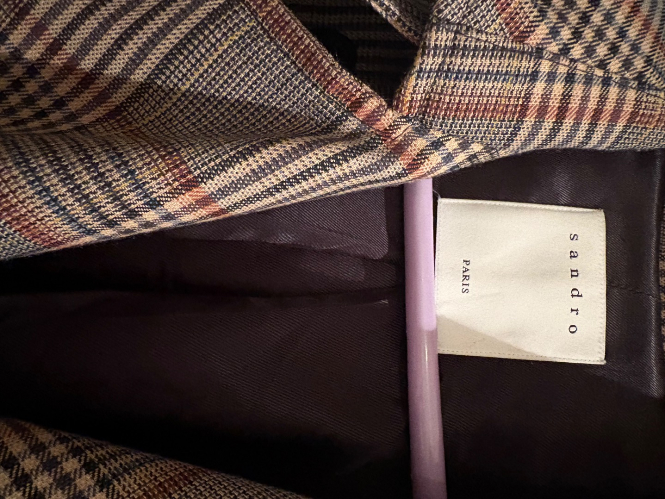 Sandro Checked trench coat