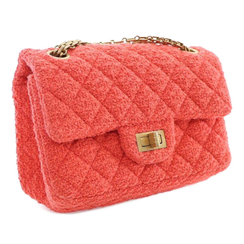 Chanel AB Chanel Red Tweed Fabric Mini Reissue 2.55 Single Flap 224 France