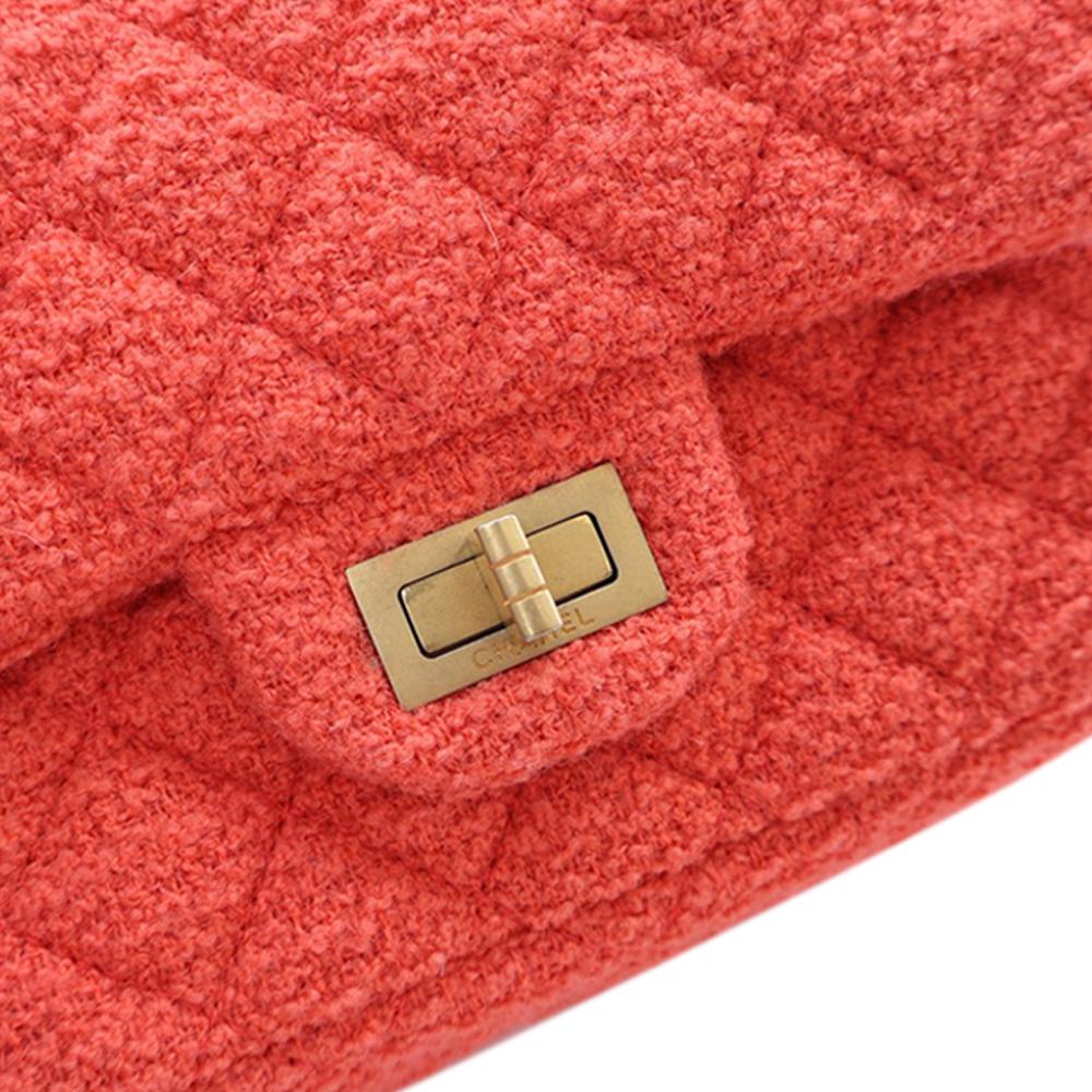 Chanel AB Chanel Red Tweed Fabric Mini Reissue 2.55 Single Flap 224 France