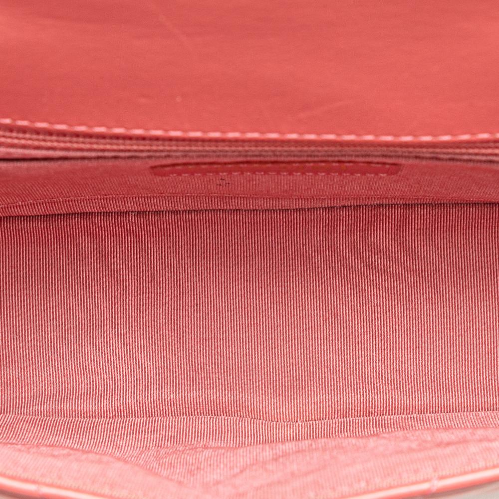 Chanel B Chanel Pink Calf Leather Mini Chevron skin Statement Flap France