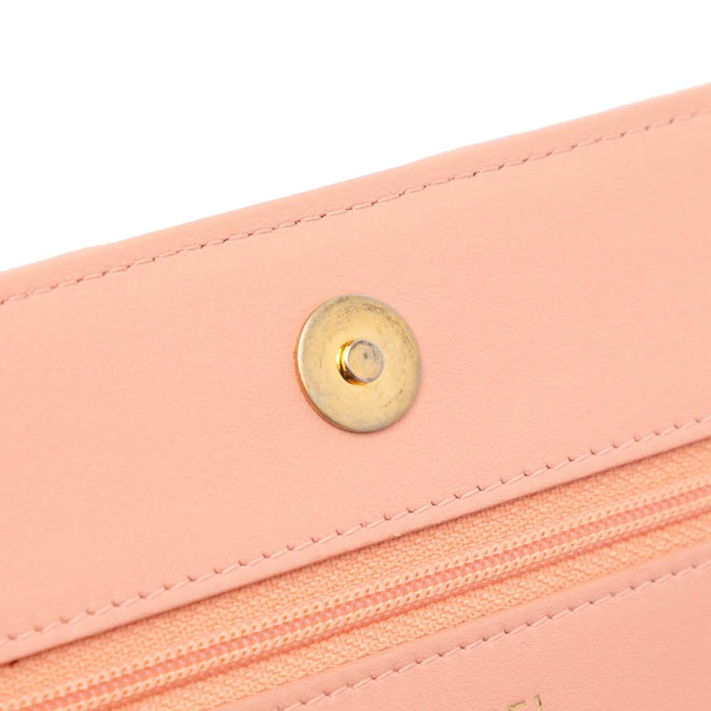 Chanel B Chanel Pink Salmon Caviar Leather Leather Quilted Caviar Boy Wallet on Chain Italy