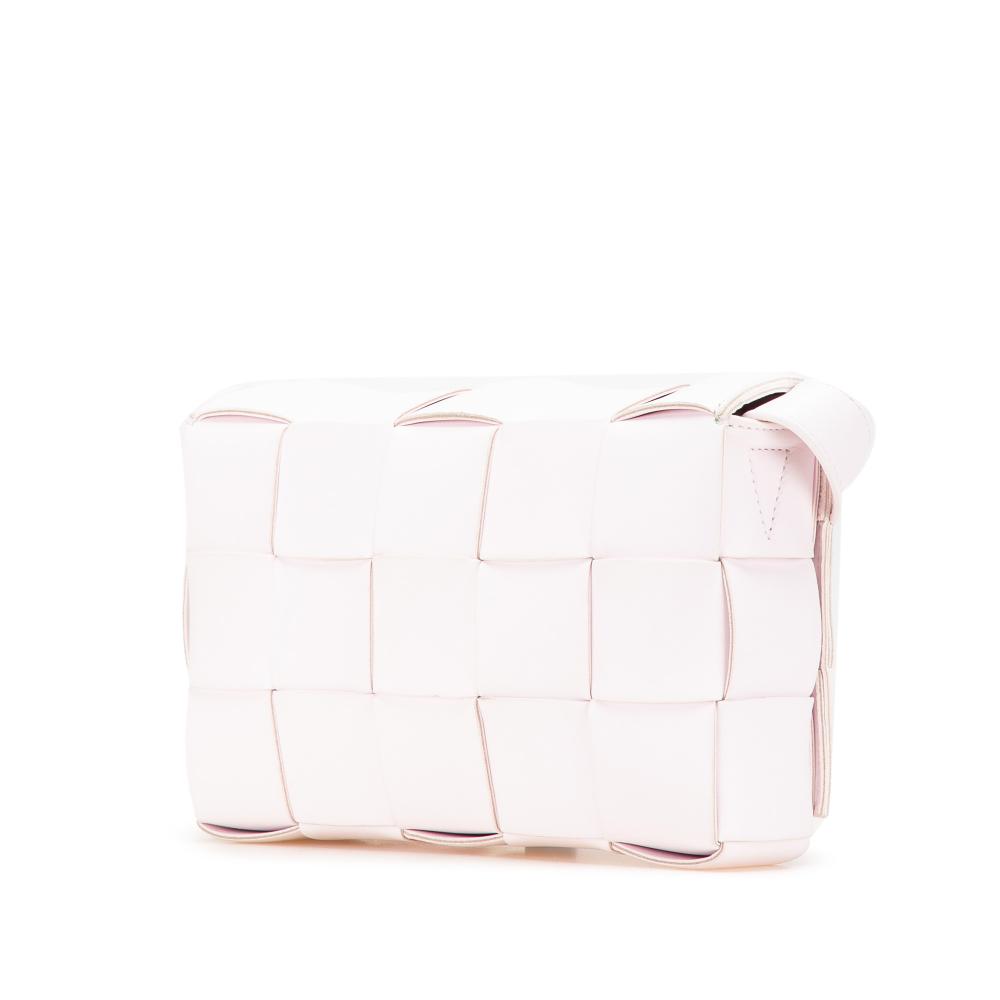 Bottega Veneta B Bottega Veneta Pink Light Pink Nappa Leather Leather Nappa Intrecciato Cassette Crossbody Italy