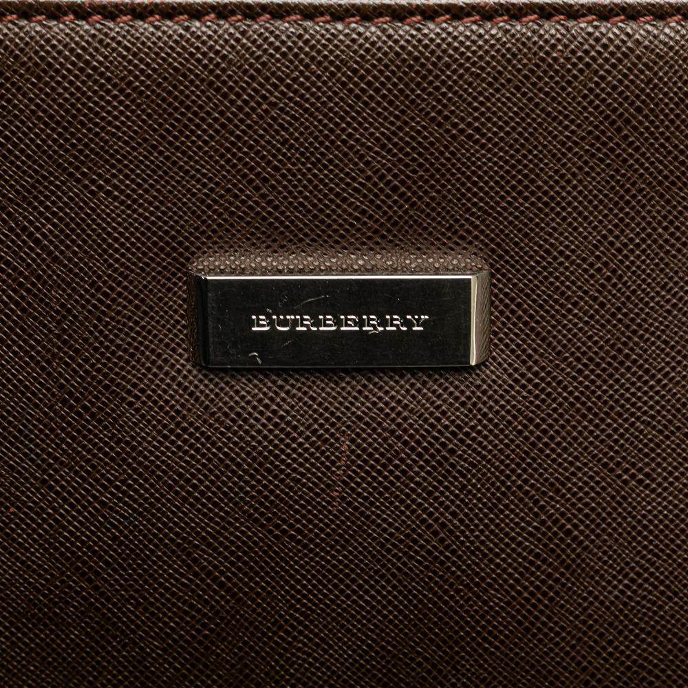 Burberry B Burberry Brown Dark Brown Calf Leather Clutch United Kingdom