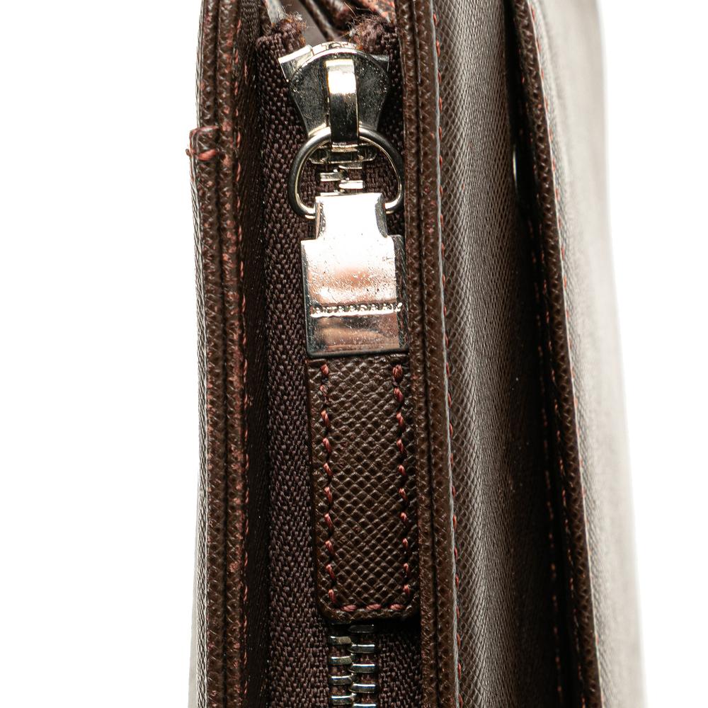 Burberry B Burberry Brown Dark Brown Calf Leather Clutch United Kingdom