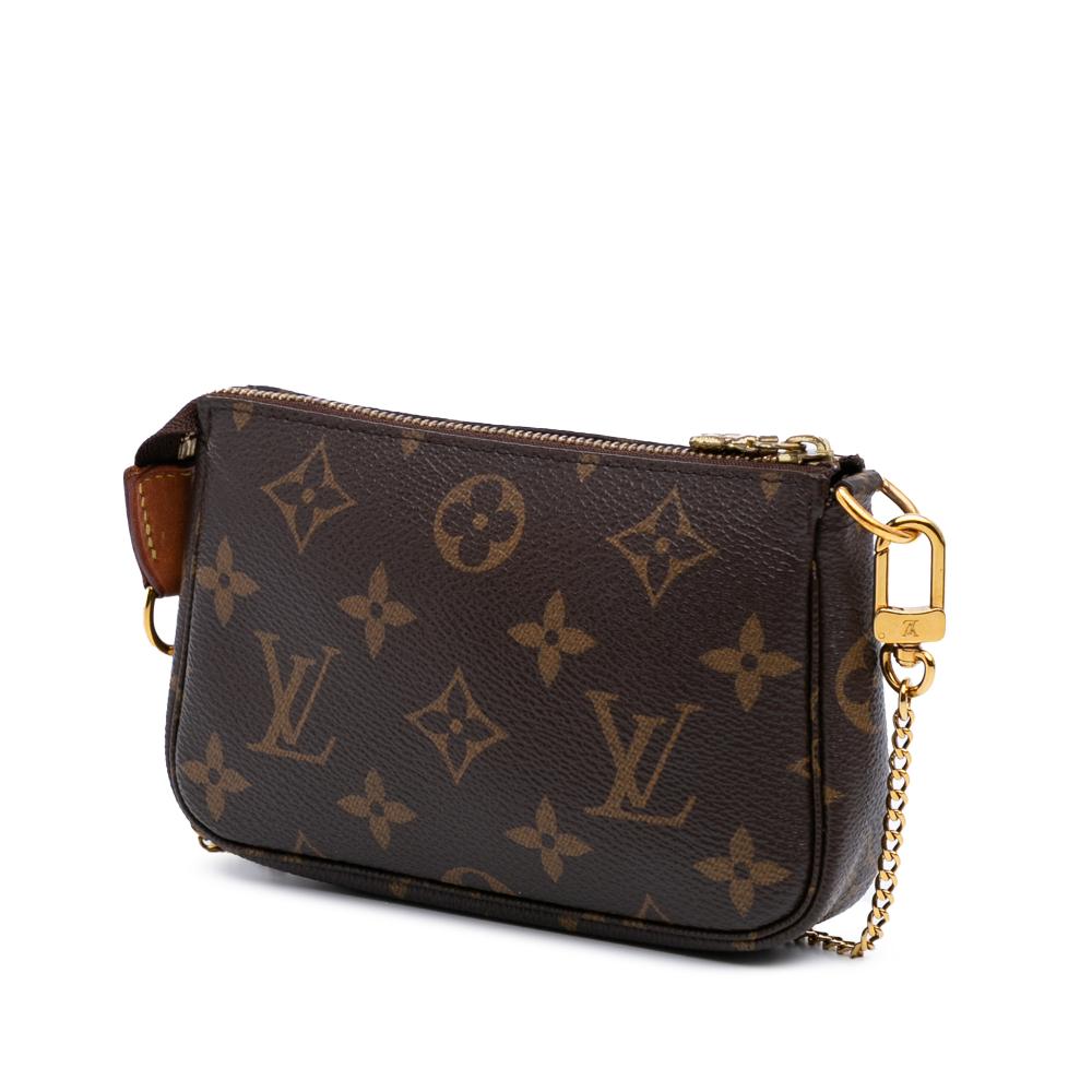 Louis Vuitton B Louis Vuitton Brown Monogram Canvas Fabric Monogram Mini Pochette Accessoires France