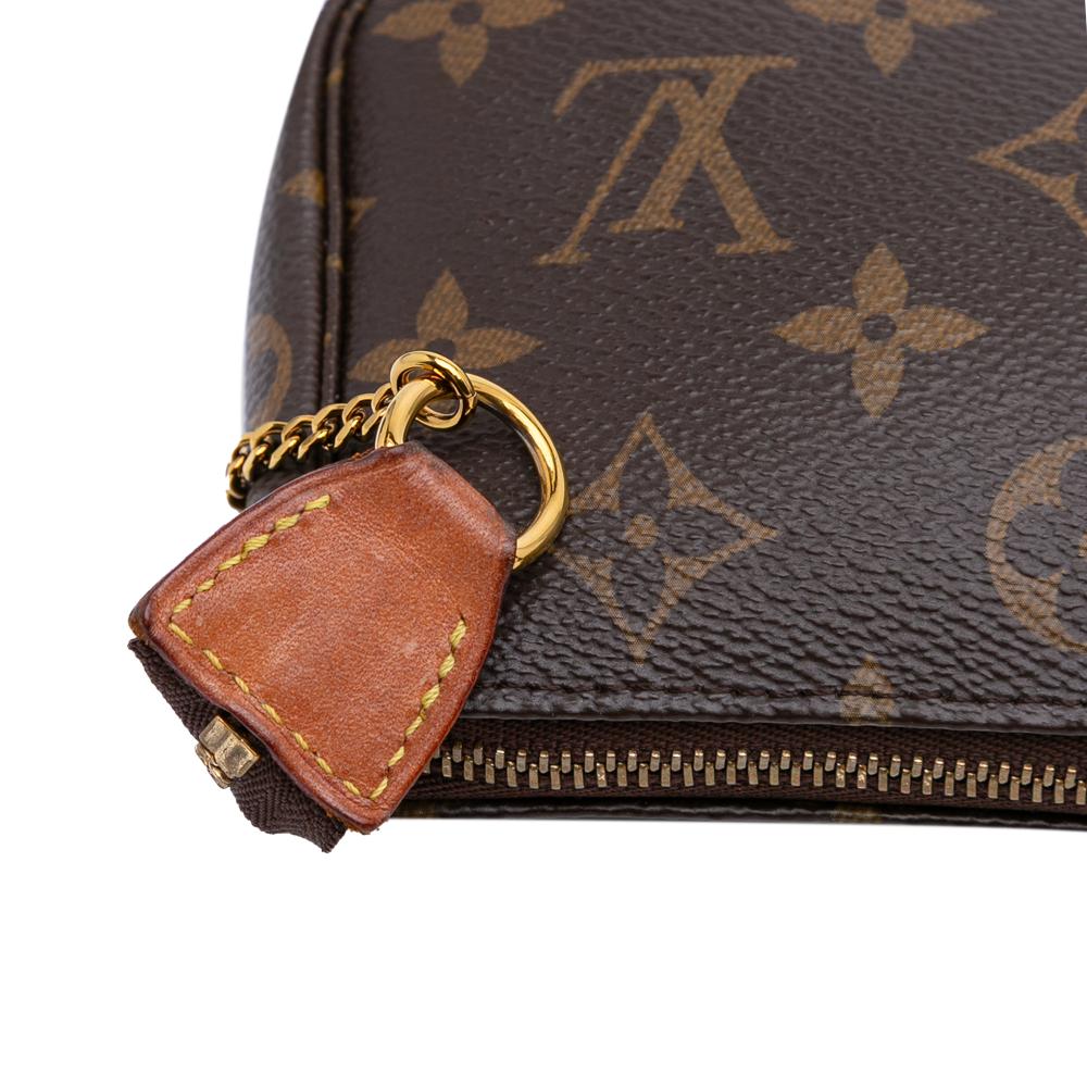 Louis Vuitton B Louis Vuitton Brown Monogram Canvas Fabric Monogram Mini Pochette Accessoires France