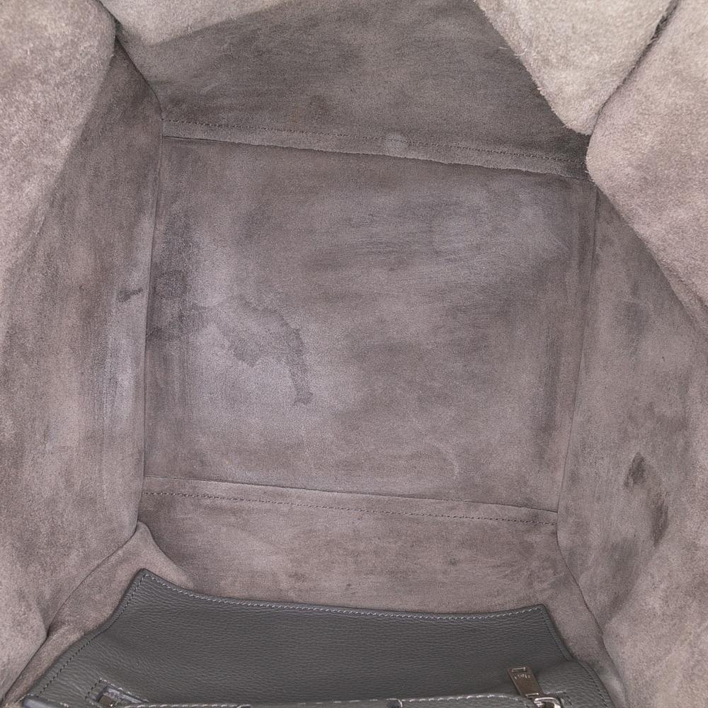 Celine B Celine Gray Dark Gray Calf Leather Small Grained skin Big Bag Italy