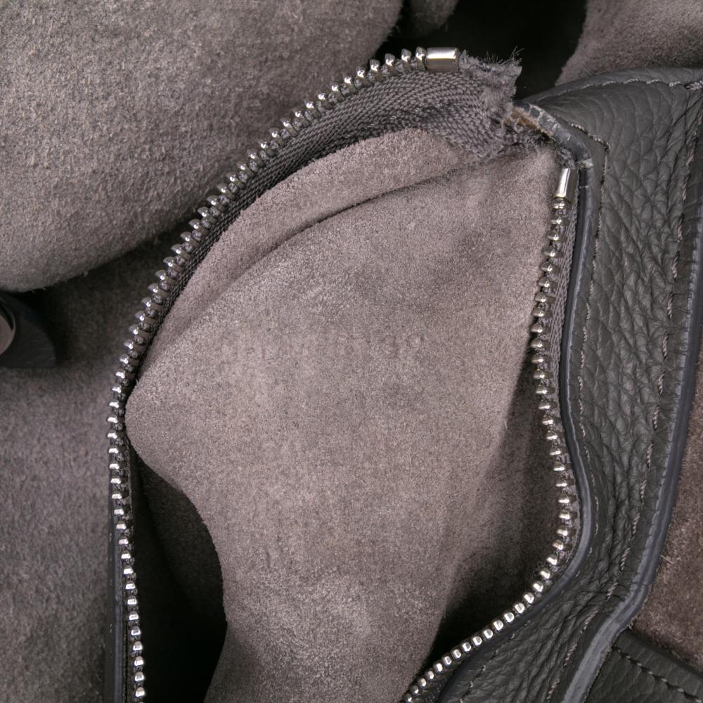 Celine B Celine Gray Dark Gray Calf Leather Small Grained skin Big Bag Italy