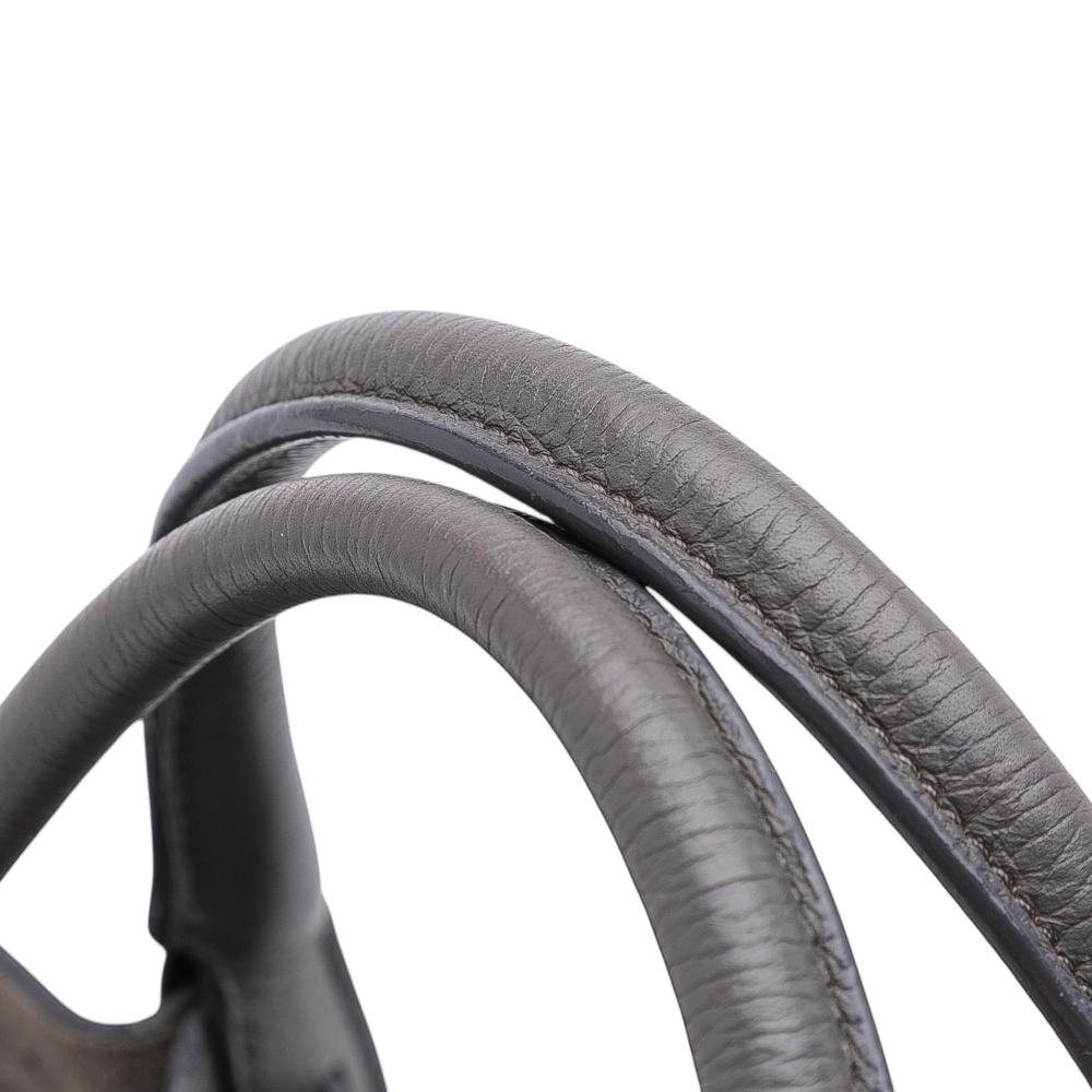 Celine B Celine Gray Dark Gray Calf Leather Small Grained skin Big Bag Italy