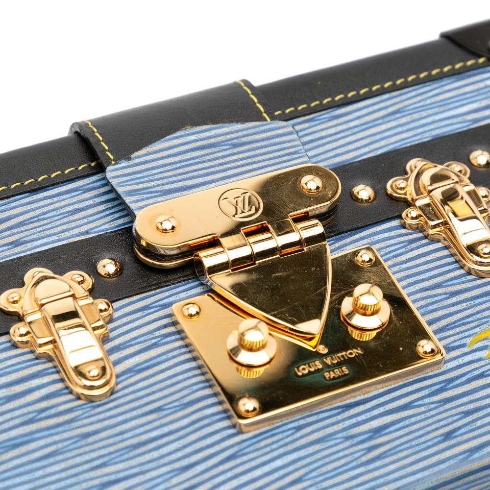 Louis Vuitton AB Louis Vuitton Blue Epi Leather Leather Epi Petit Malle France