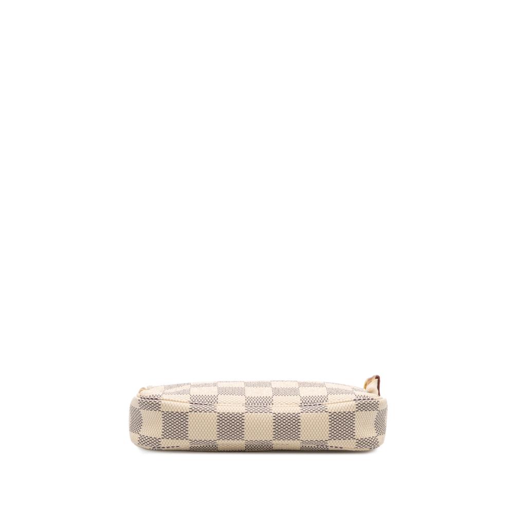 Louis Vuitton AB Louis Vuitton White Damier Canvas Canvas Damier Azur Mini Pochette Accessoires France