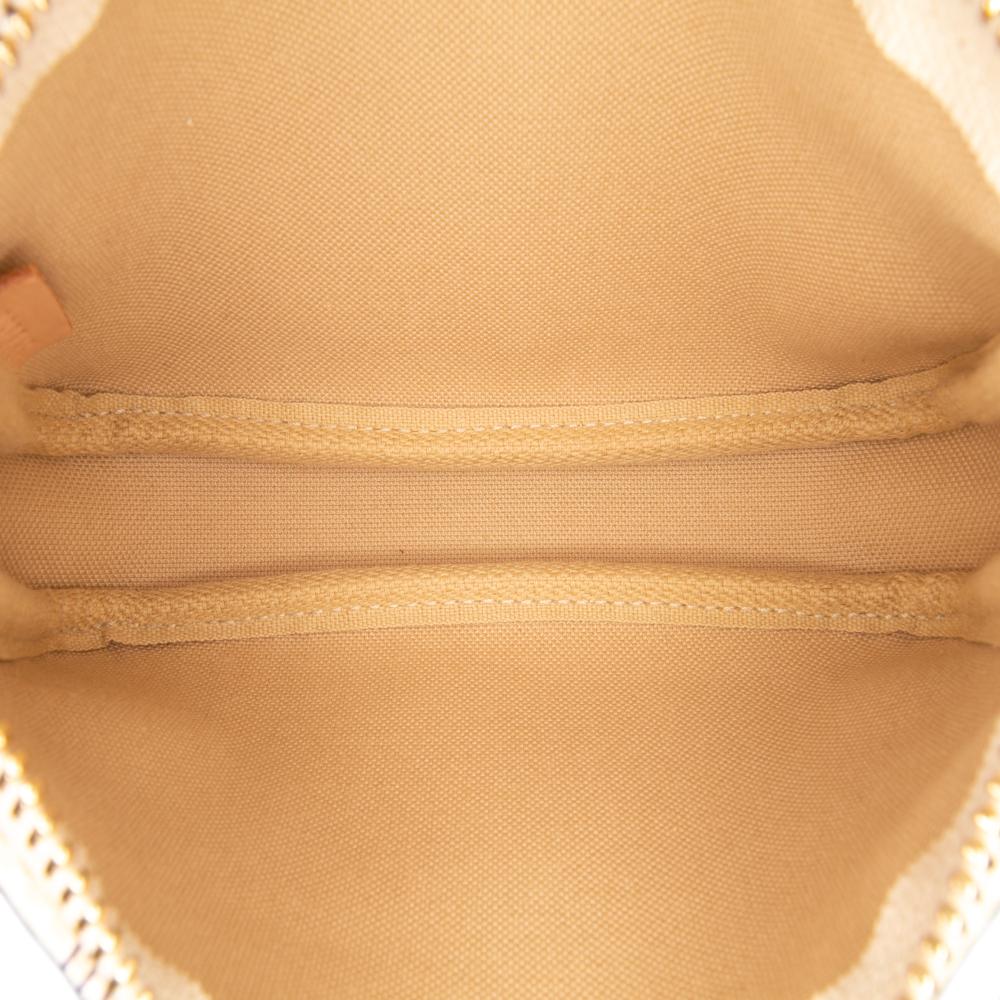 Louis Vuitton AB Louis Vuitton White Damier Canvas Canvas Damier Azur Mini Pochette Accessoires France