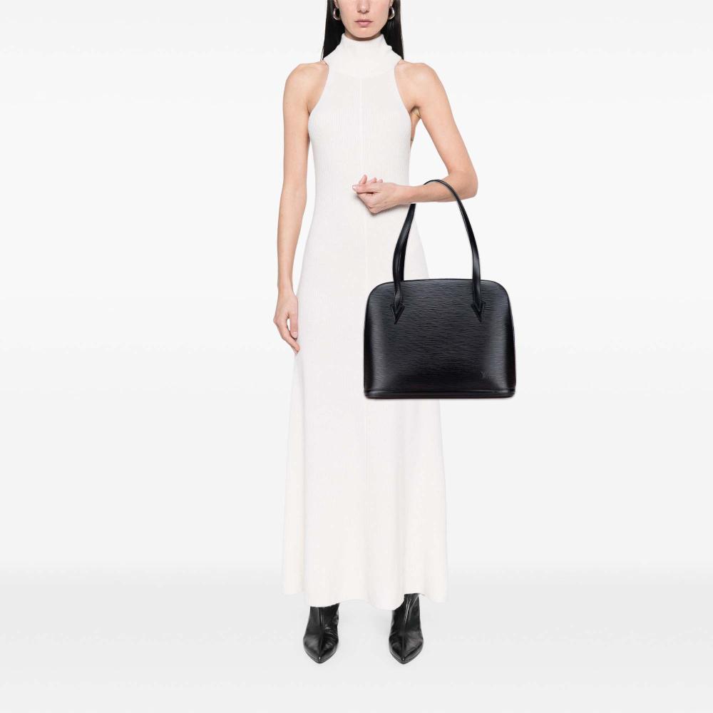 Louis Vuitton B Louis Vuitton Black Epi Leather Leather Epi Lussac France