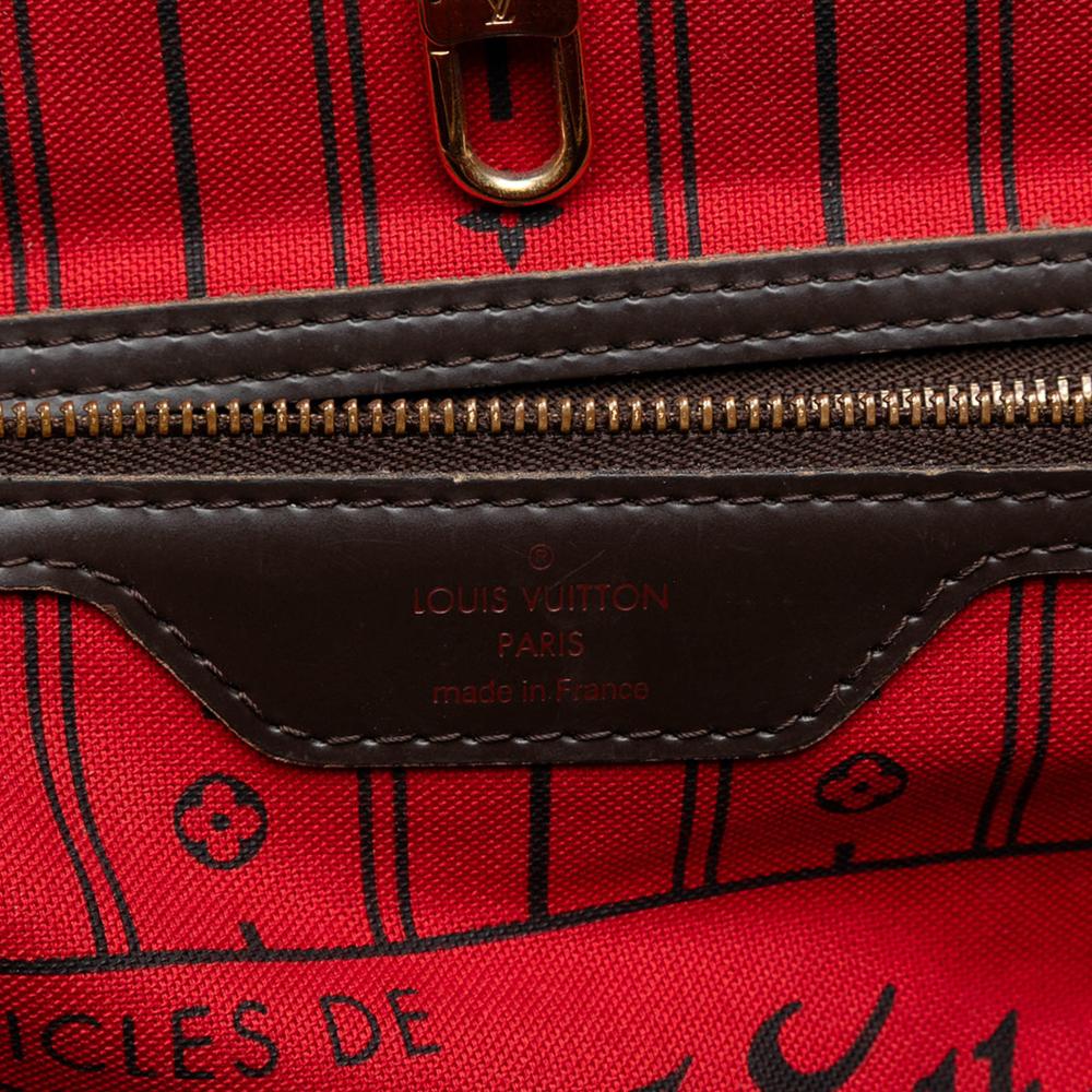 Louis Vuitton AB Louis Vuitton Brown Damier Canvas Fabric Damier Ebene Neverfull GM France