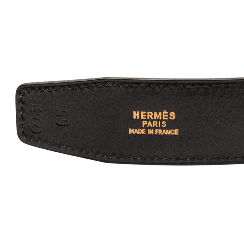 Hermès AB Hermès Black Calf Leather Box Constance Belt France
