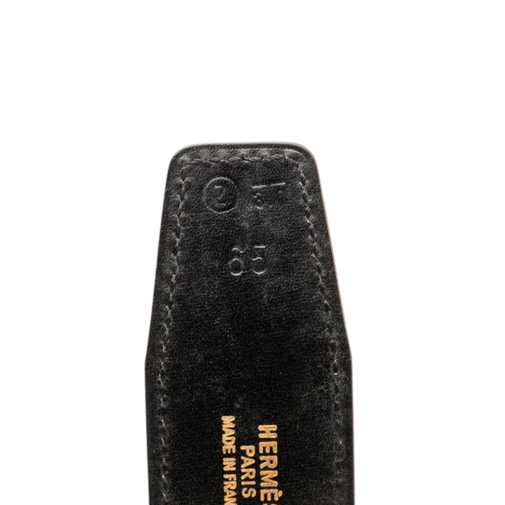 Hermès AB Hermès Black Calf Leather Box Constance Belt France