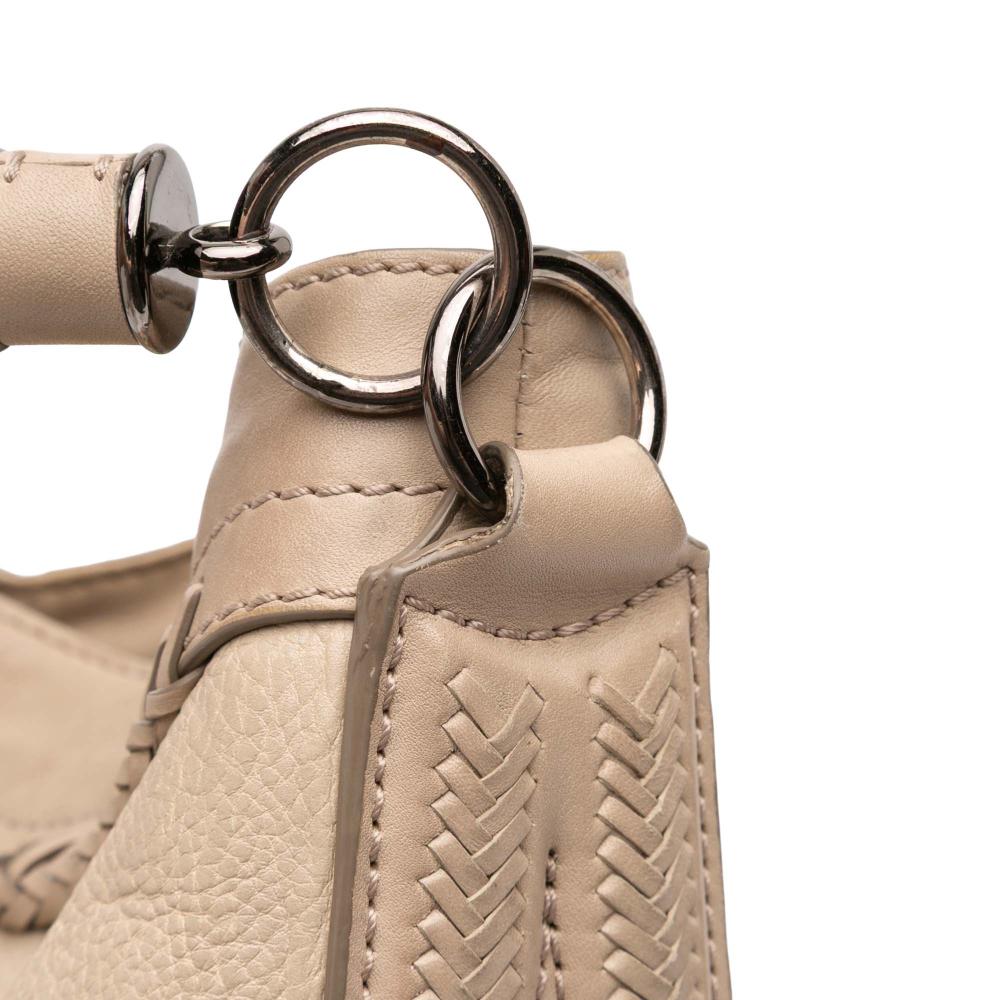 Burberry B Burberry Brown Beige Calf Leather Tassel Hobo Bag China