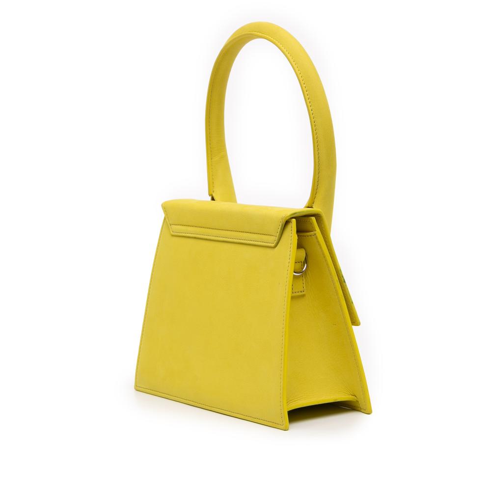 Jacquemus B Jacquemus Yellow Calf Leather Le Grand Chiquito Italy