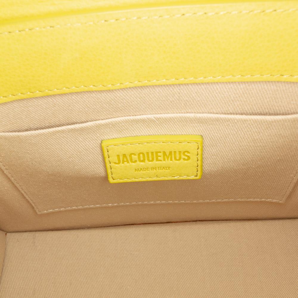 Jacquemus B Jacquemus Yellow Calf Leather Le Grand Chiquito Italy