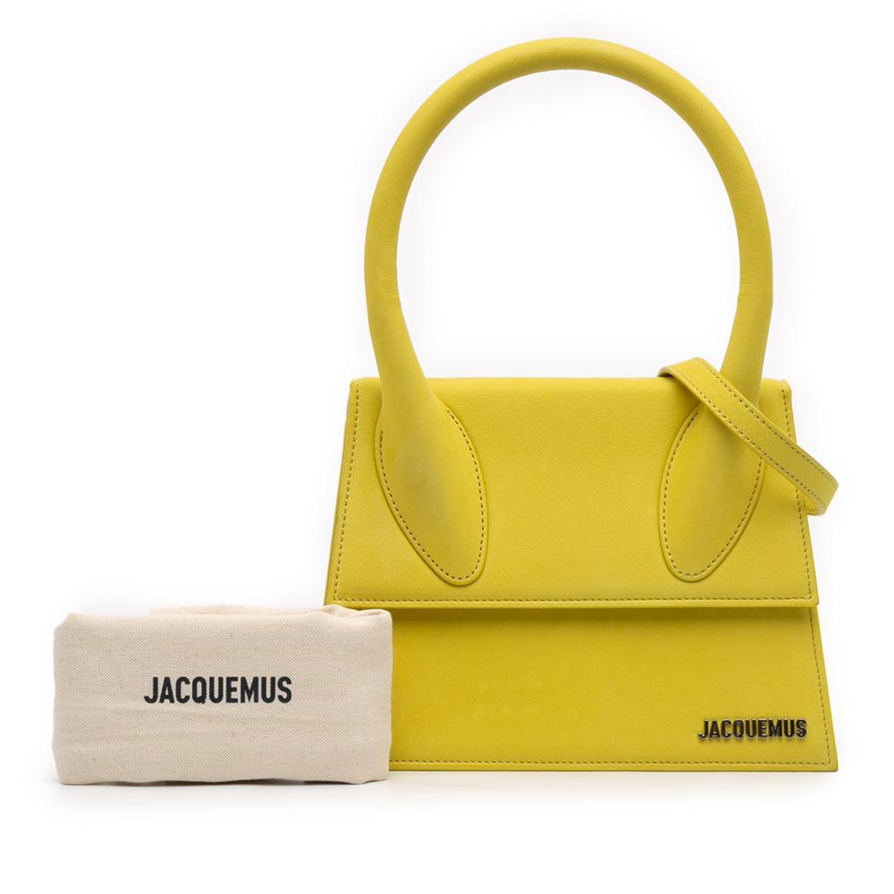 Jacquemus B Jacquemus Yellow Calf Leather Le Grand Chiquito Italy