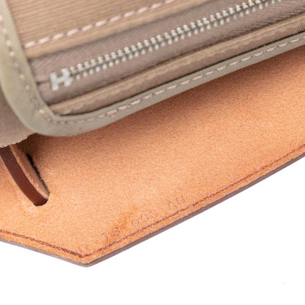 Hermès B Hermès Brown Light Brown Canvas Fabric Toile Herbag Zip 31 France