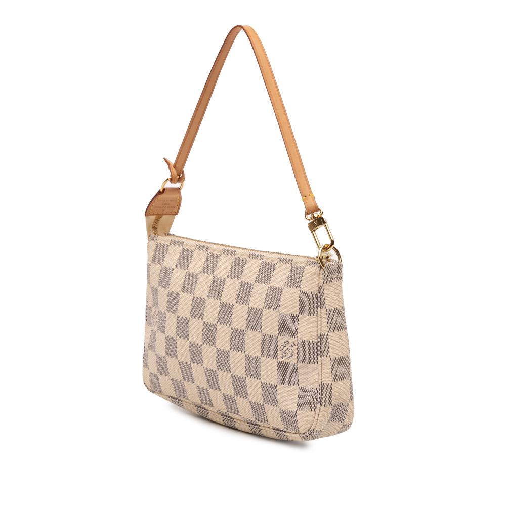 Louis Vuitton AB Louis Vuitton White Damier Canvas Fabric Damier Azur Pochette Accessoires Spain