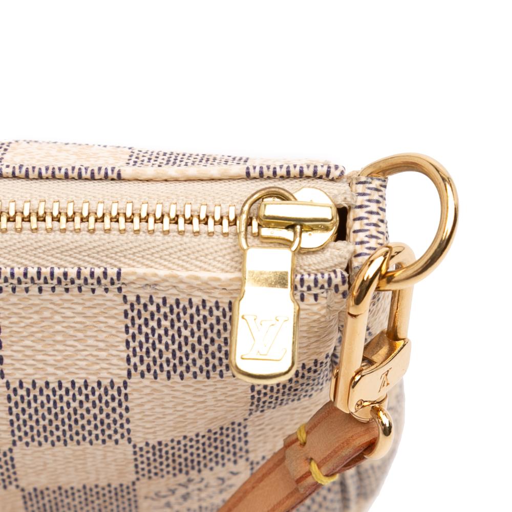 Louis Vuitton AB Louis Vuitton White Damier Canvas Fabric Damier Azur Pochette Accessoires Spain