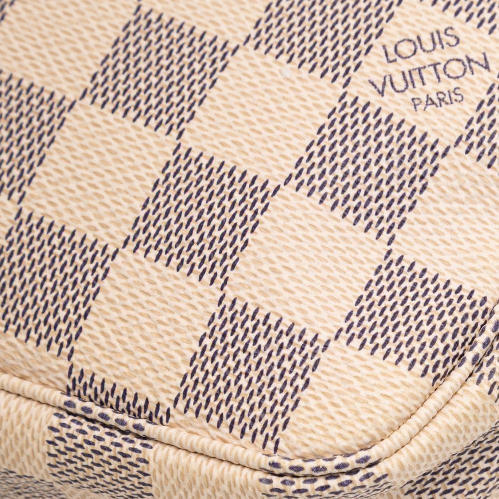 Louis Vuitton AB Louis Vuitton White Damier Canvas Fabric Damier Azur Pochette Accessoires Spain