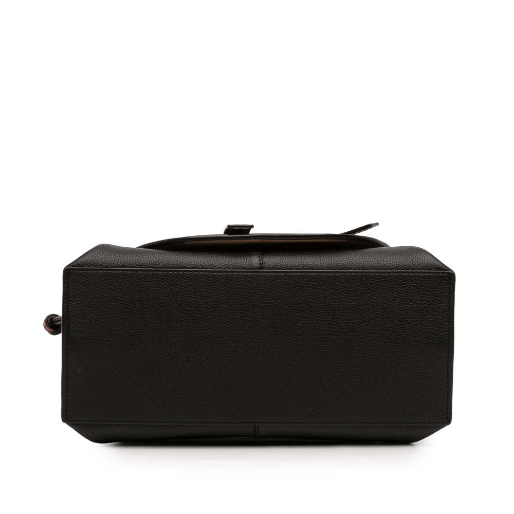 Loewe B LOEWE Black with Brown Calf Leather Small Gate Top Handle Satchel Spain