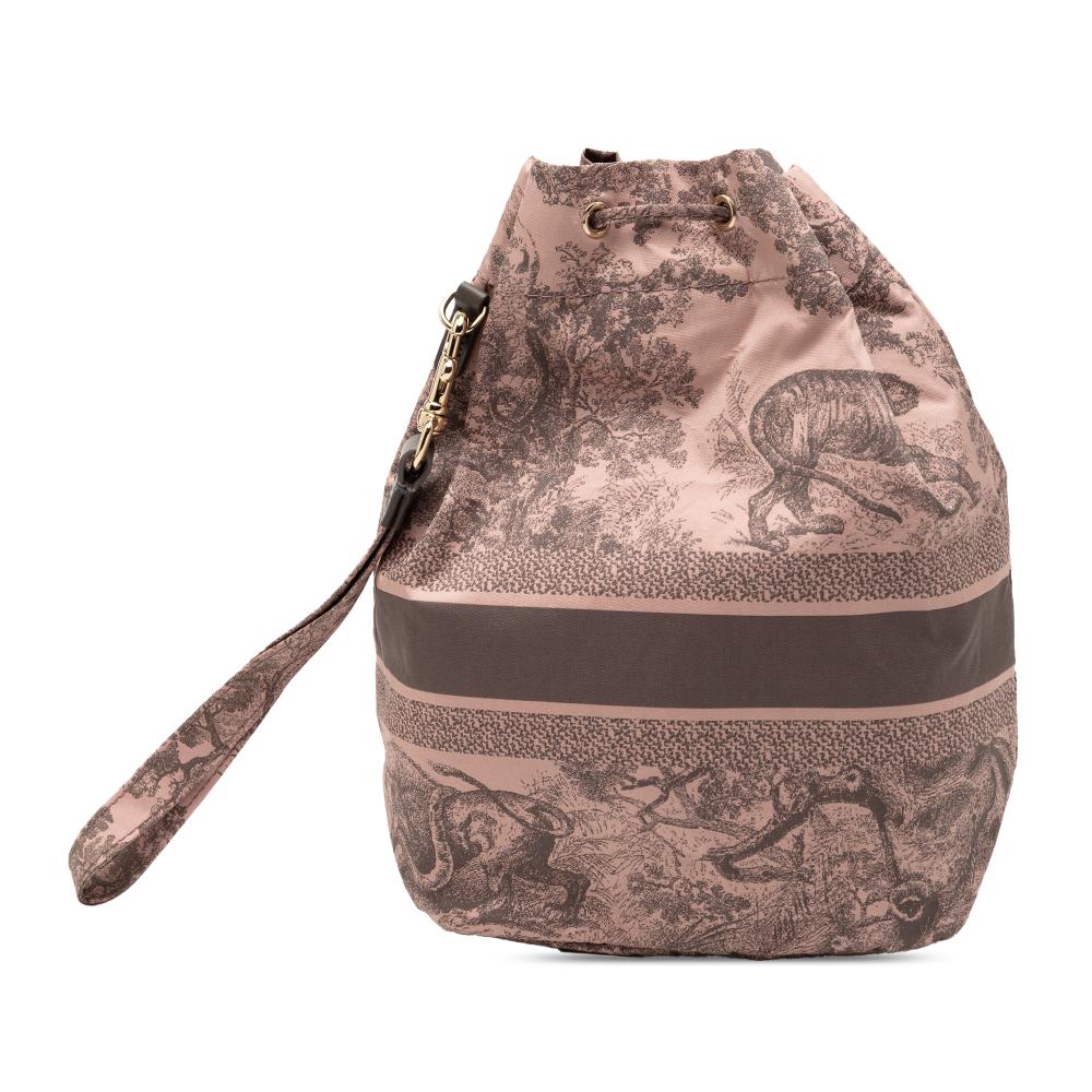 Christian Dior AB Dior Pink Nylon Fabric DiorTravel Sauvage Toile De Jouy Technical Pouch Italy