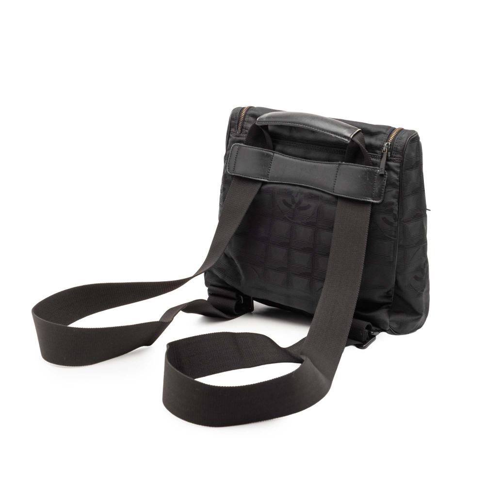 Chanel B Chanel Black Nylon Fabric New Travel Line Convertible Backpack Italy