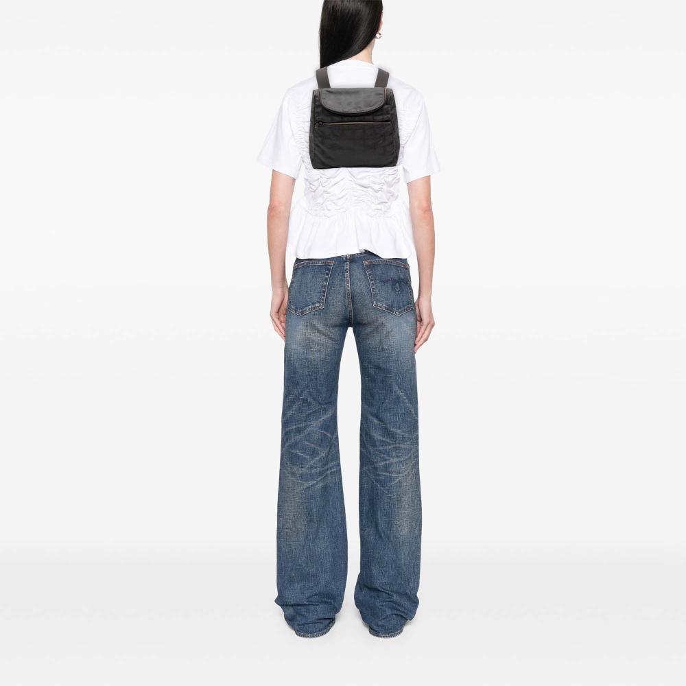 Chanel B Chanel Black Nylon Fabric New Travel Line Convertible Backpack Italy