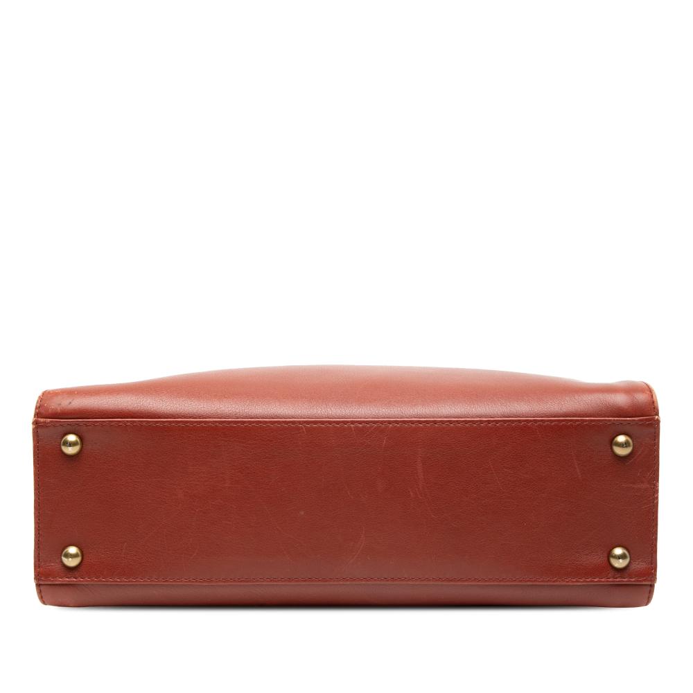 Chanel B Chanel Brown Rust Calf Leather CC skin Turn Lock Shoulder Bag France