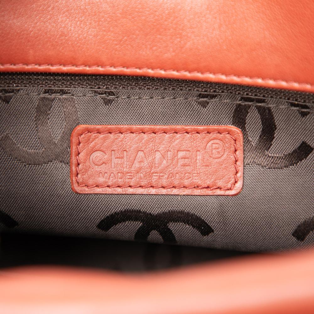 Chanel B Chanel Brown Rust Calf Leather CC skin Turn Lock Shoulder Bag France